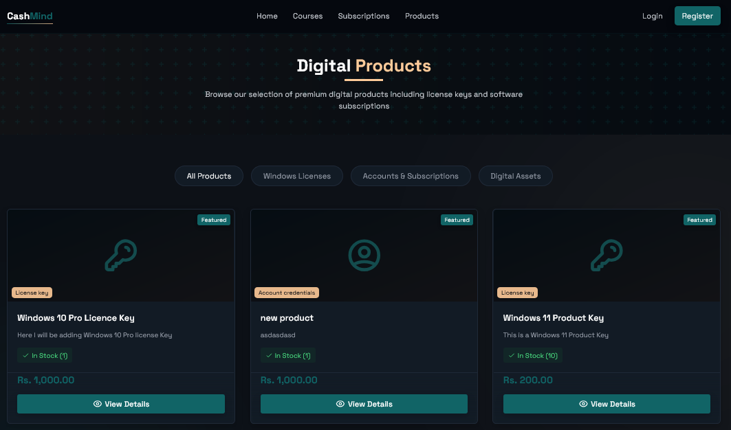 Digital Products