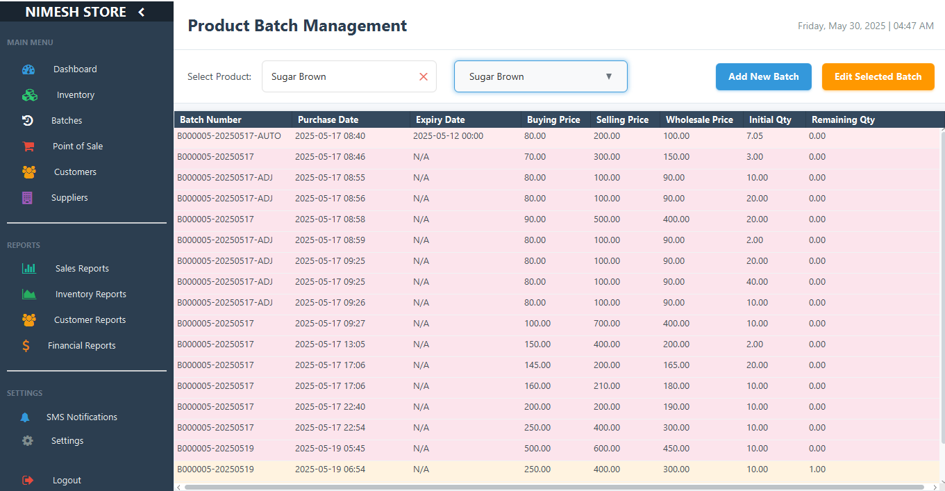 Batch Management