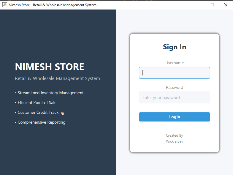 Login Screen